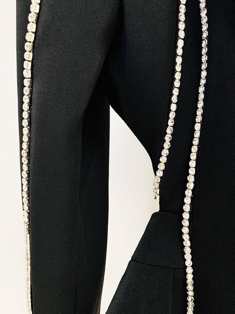 Diamonds and Chains Black Blazer Suit