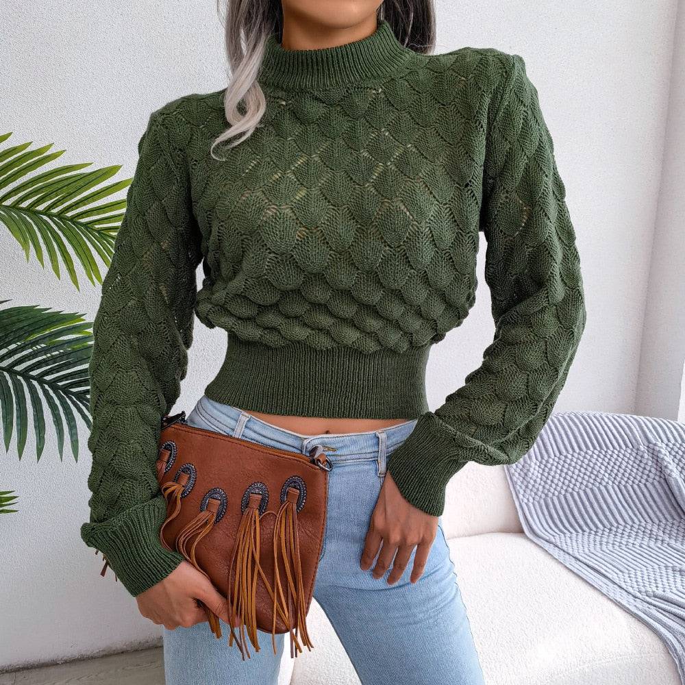 3D DIAMOND KNIT SWEATER