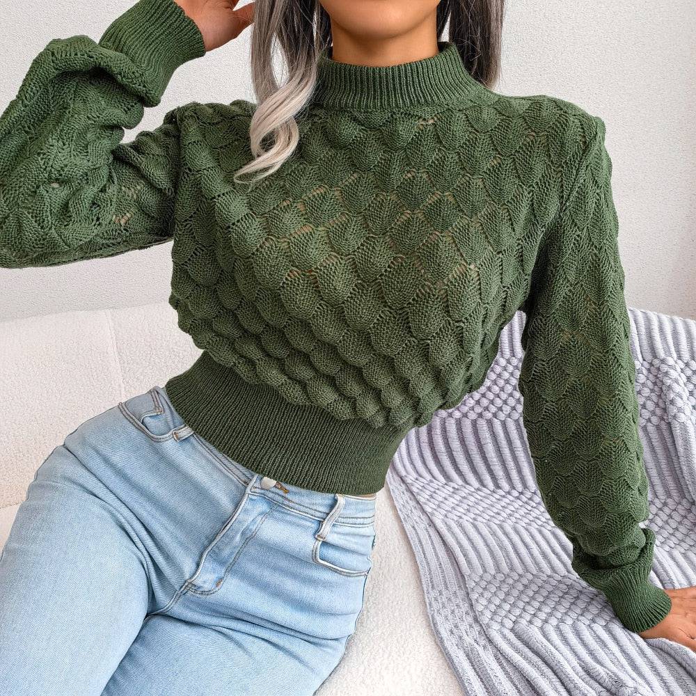 3D DIAMOND KNIT SWEATER